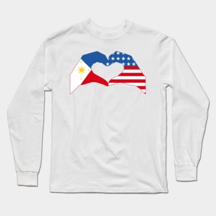 We Heart Philippines & USA Patriot Series Long Sleeve T-Shirt